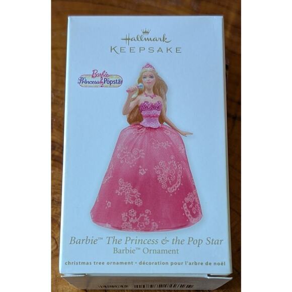 Barbie 2012 Princess Pop Star Hallmark Keepsake Christmas Ornament Cake Topper - Picture 2 of 11